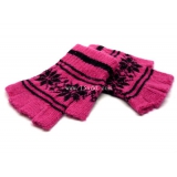 秋冬季女款学生保暖手套 羊绒男女士通用半指手套（21号）