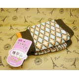 毛线手套可爱露指针织手套 冬季保暖 -半指加厚防寒