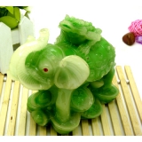 石雕玉象摆件 镇宅摆件 吉祥礼物 家居装饰品石雕工艺品/玉象