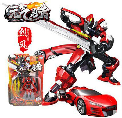 百变机兽霹雳勇士变形合体套装金刚机器人儿童玩具烈风2015-18