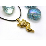 韩版 约女流行饰品吊坠仿黄金狐狸-保色黄金项链