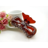 韩国 摔不断树脂镂空蝴蝶结发爪夹盘发发饰 发夹-9338