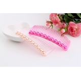 进口镶水钻珍珠流行美发梳插梳 带齿发卡