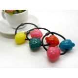 日韩版发绳橡皮筋头饰	扎头发饰品头绳 大圆球果冻糖果色发圈