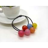 日韩版发绳橡皮筋头饰	扎头发饰品头绳 大圆球果冻糖果色发圈