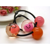 日韩版发绳橡皮筋头饰	扎头发饰品头绳 大圆球果冻糖果色发圈