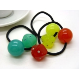 日韩版发绳橡皮筋头饰	扎头发饰品头绳 大圆球果冻糖果色发圈