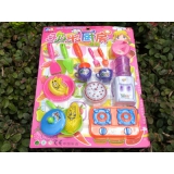 新款小孩小厨房17件仿真厨具台宝宝烧饭玩具套装 礼品