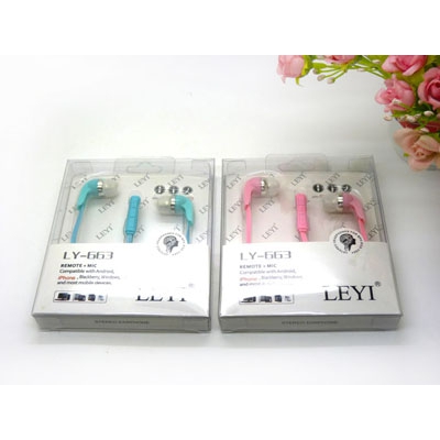 正品 LEYI 耳机入耳式 MP3手机通用音乐线控通话耳麦 -20号