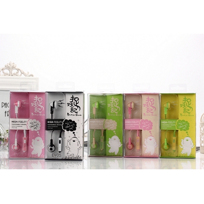 捉妖记耳机炫色扁线带麦耳机 通用手机耳机 12号