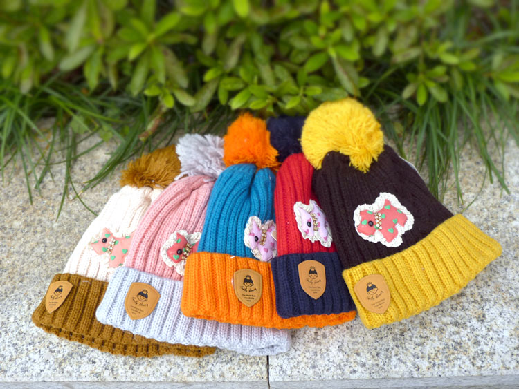 秋冬婴儿帽子围巾套装 宝宝冬天帽子 -爱心小木马帽