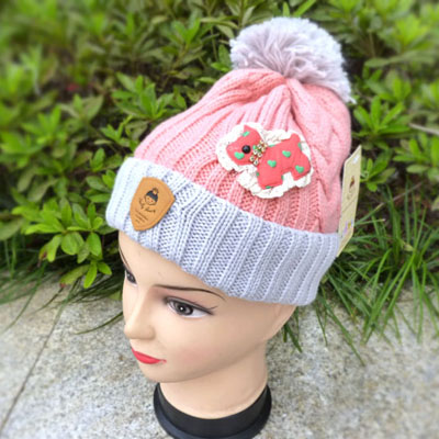 秋冬婴儿帽子围巾套装 宝宝冬天帽子 -爱心小木马帽