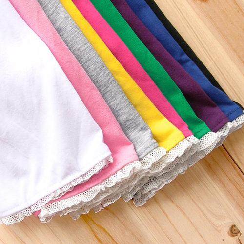 全棉花边七分打底裤/防走光安全裤-混色