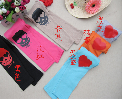 韩版童装百搭骷髅头爱心打底裤/小脚裤	