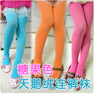 秋冬儿童糖果色连裤袜/打底裤袜-混色