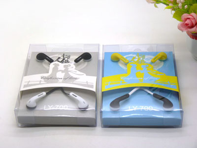 2对装双色面条扁线耳机手机mp3情侣耳机 -16号