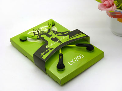 2对装双色面条扁线耳机手机mp3情侣耳机  -16号