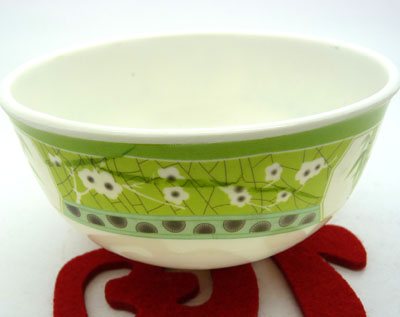 密胺面碗 塑料汤碗 泡面碗 味千拉面碗 日式面碗 厨房餐具－－－－韩国环保密胺白花碗