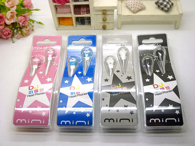 正品MINI手机线控耳机...