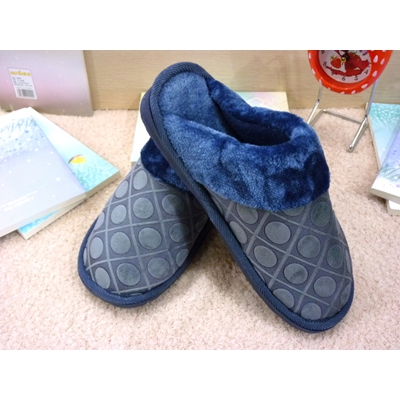 新款男女情侣室内棉拖鞋 方格圆点加厚半包跟冬季家居家棉鞋