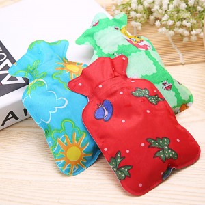 可以发放兜里的卡通PVC方形保暖迷你热水袋暖手袋-布袋小号