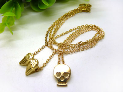 新款 韩版 锁骨链简约女流行饰品吊坠仿黄金天使