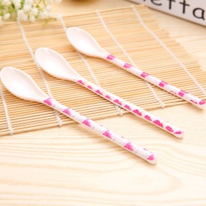 典雅仿陶瓷密胺仿陶瓷汤勺面勺调味勺子儿童长柄勺子