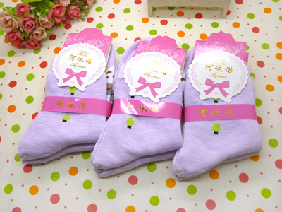 新款2015 正版阿伊诺彩棉精品卡通纯棉袜中筒春秋冬季潮款