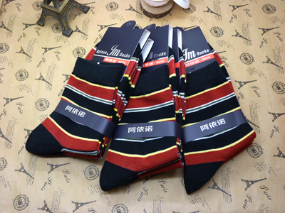 新款 冬季男士厚款全棉袜子时尚休闲拼色棉线男袜批发