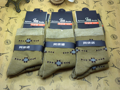 新款 冬季男士厚款全棉袜子时尚休闲拼色棉线男袜批发