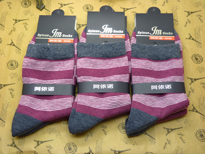 新款 冬季男士厚款全棉袜子时尚休闲拼色棉线男袜批发