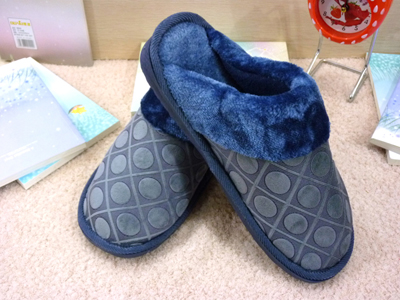 新款男女情侣室内棉拖鞋 方格圆点加厚半包跟冬季家居家棉鞋