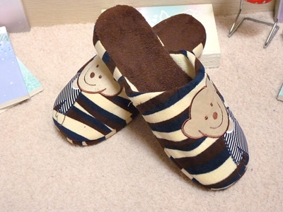 可爱小熊棉拖鞋 冬季毛绒保暖地板厚底大童