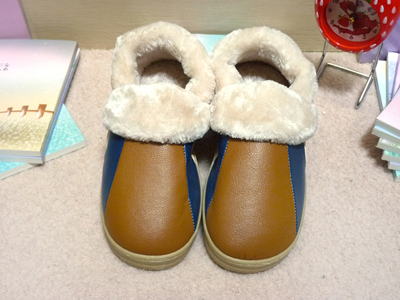 冬季居家保暖防滑情侣厚底皮拖鞋皮棉拖鞋男女室内冬拖鞋