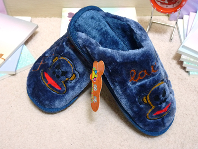 冬季男女情侣棉拖鞋 居家防滑实心厚底大嘴猴毛绒保暖拖鞋