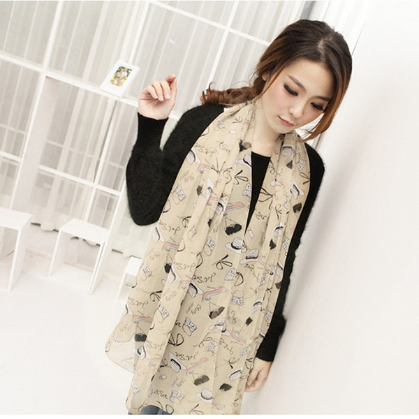 特价爆款 秋冬绒雪纺围巾披肩 丝巾