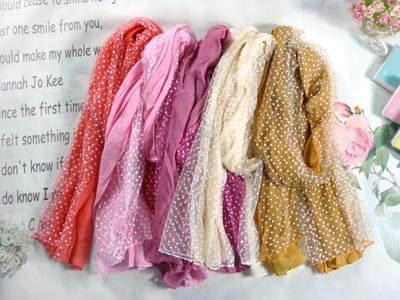 韩版 十字花长款围巾  冬季百搭女秋冬文艺围巾 -十字花