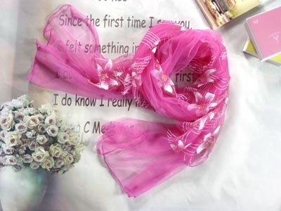 冬季 时尚五角花双层长巾女生围巾披肩两用百搭保暖 -五角花