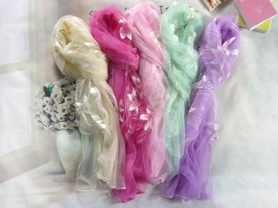 冬季 时尚五角花双层长巾女生围巾披肩两用百搭保暖 -五角花