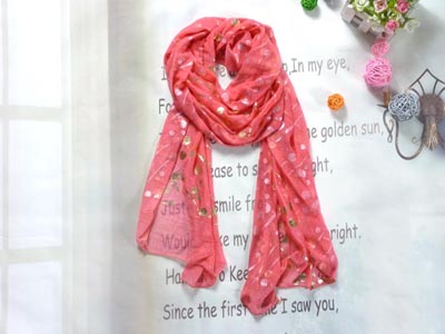 冬季棉麻烫金围巾披肩亚麻文艺森女超长丝巾围巾 -烫金	