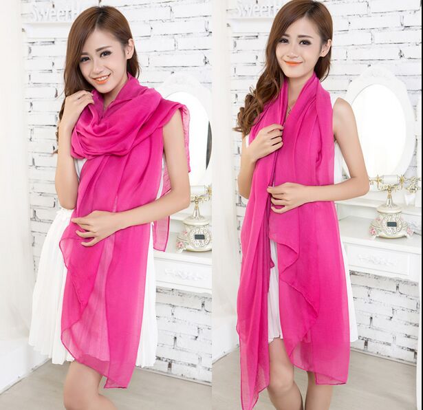 冬纯色保暖丝巾两用超长大方巾披肩女纱巾围巾雪纺棉麻文艺 -棉麻