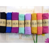 冬纯色保暖丝巾两用超长大方巾披肩女纱巾围巾雪纺棉麻文艺 -棉麻