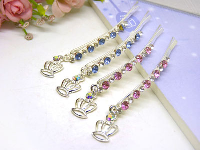 水钻皇冠一字夹边夹发夹对卡对夹刘海卡发饰头饰品 -35号