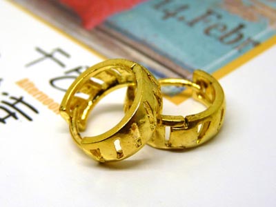 新款 黄金耳钉耳坠黄金首饰品 黄金耳环