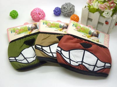 口罩冬季保暖口罩棉布	 时尚潮牙齿搞怪男女成人防尘透气防雾霾