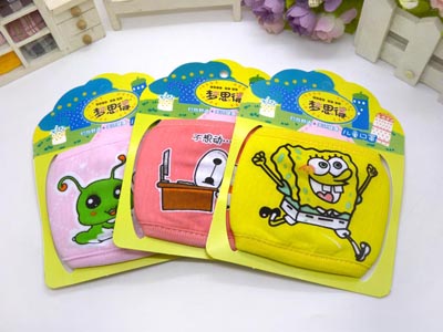 秋冬季  卡通可爱海绵宝宝口罩 防雾霾防尘保暖透气口罩 -1