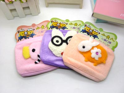 冬季可爱 女士防尘保暖纯棉加厚透气卡通立体口罩