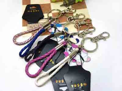 手工圈钥匙扣 皮绳男女汽车钥匙扣 车钥匙圈挂件