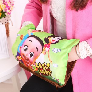 新款热水袋 印花双插手可拆卸电热卡通热水袋暖手宝