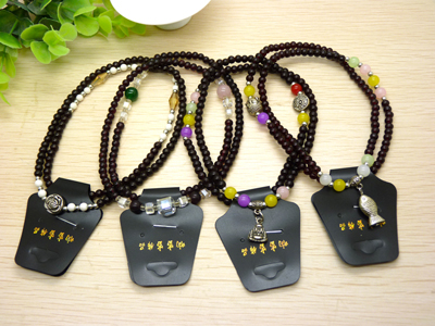 新款 天然黑玛瑙佛珠水晶多层多圈情侣手链挂链念珠男女款